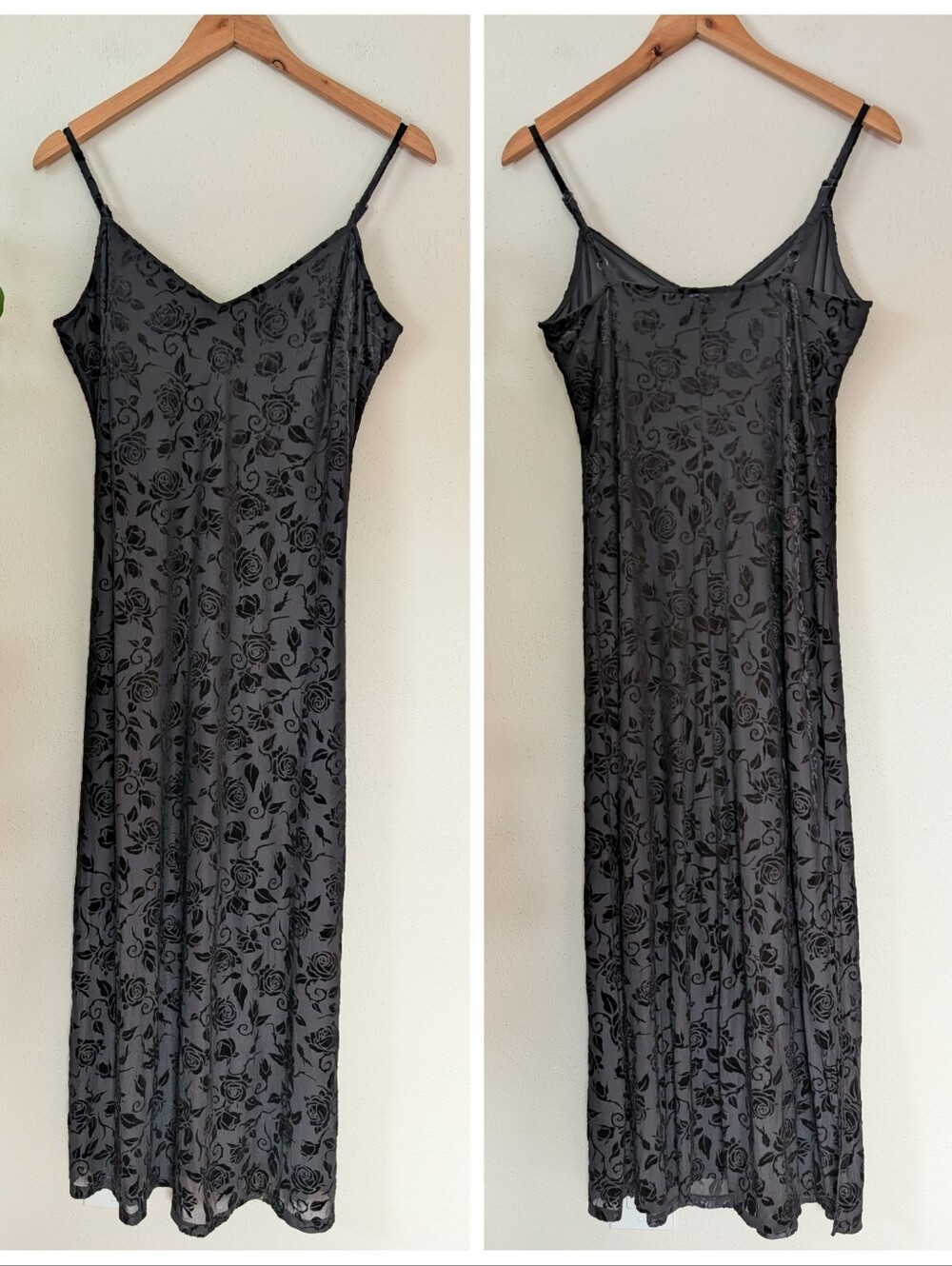 Cosmic Aura | Medium | Velveteen Floral Slip Dress